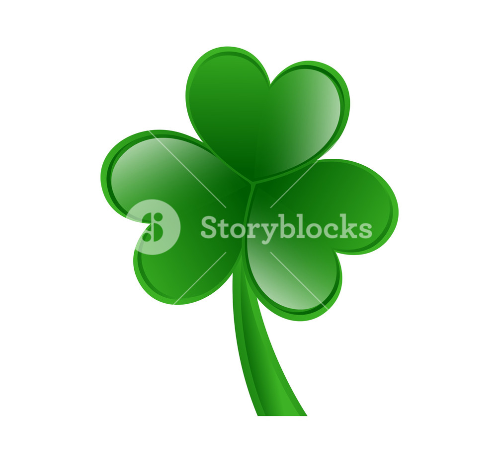 1000x927 Shiny Shamrock Vector Shape Royalty Free Stock Image
