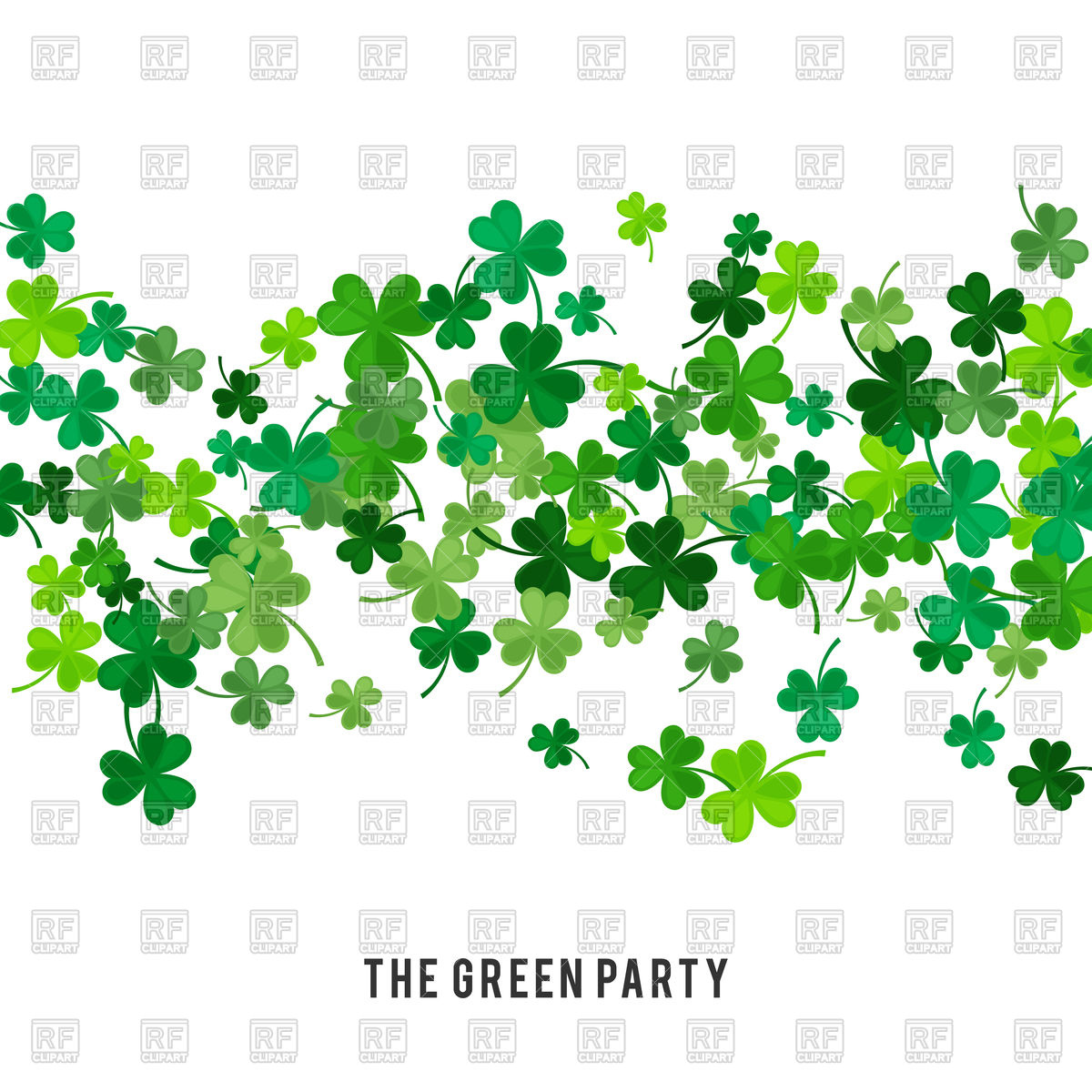 1200x1200 St. Patricks Day Background With Clovers Vector Image Vector