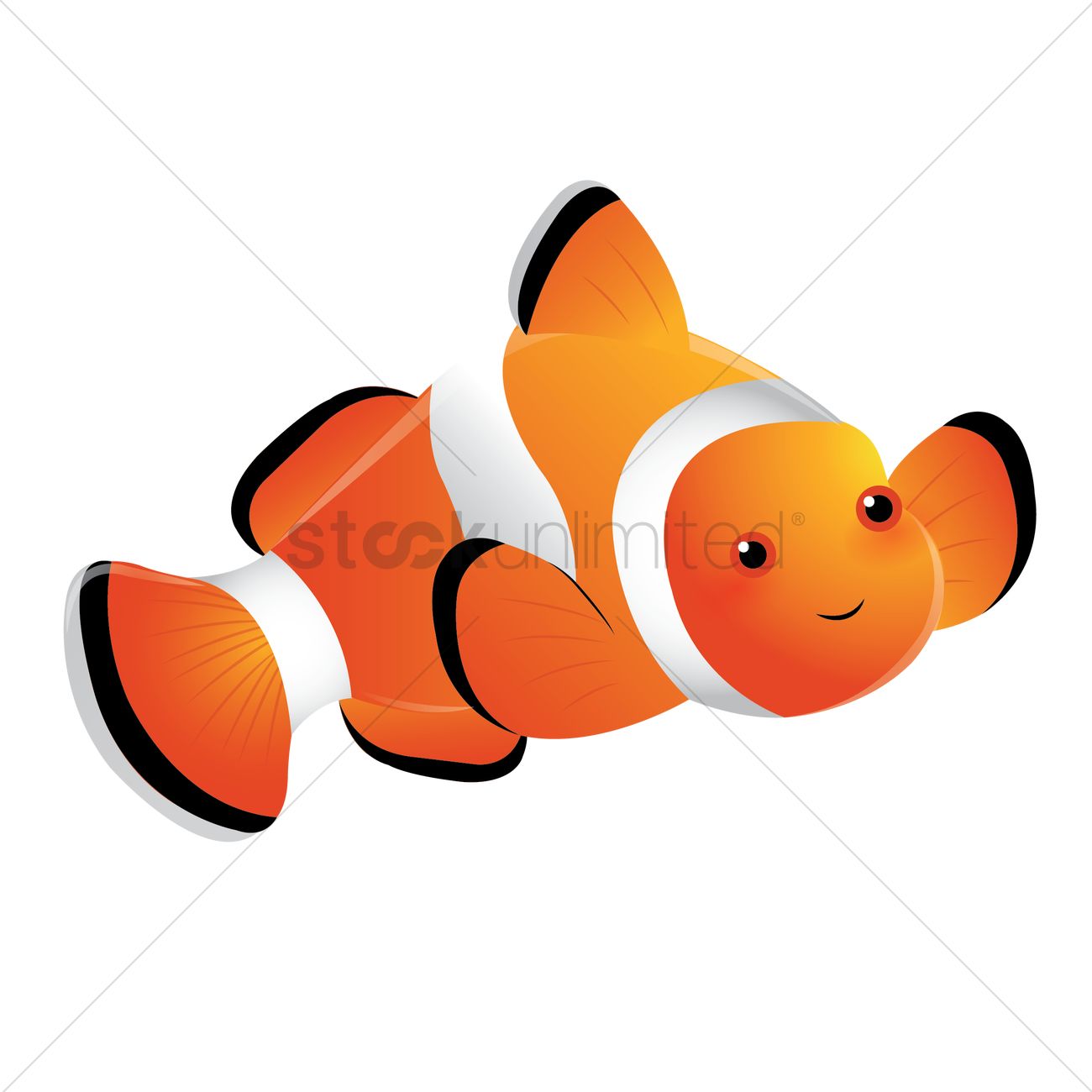 1300x1300 A Clown Fish Vector Image