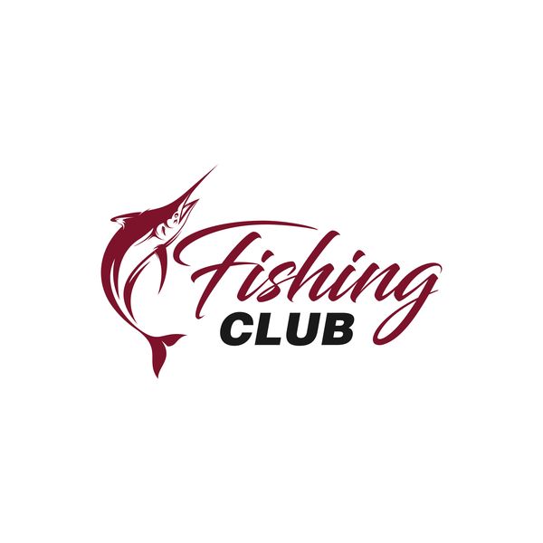 600x600 Fishing Club Logo Design Vector Material 02 Free Download