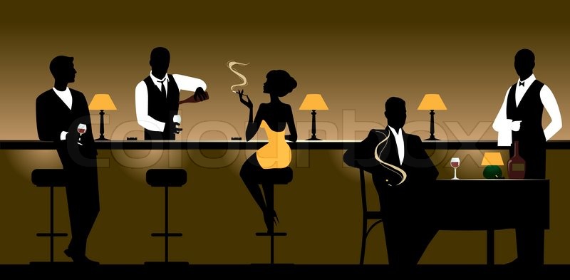 800x393 Night Club Amp Restaurant Stock Vector Colourbox