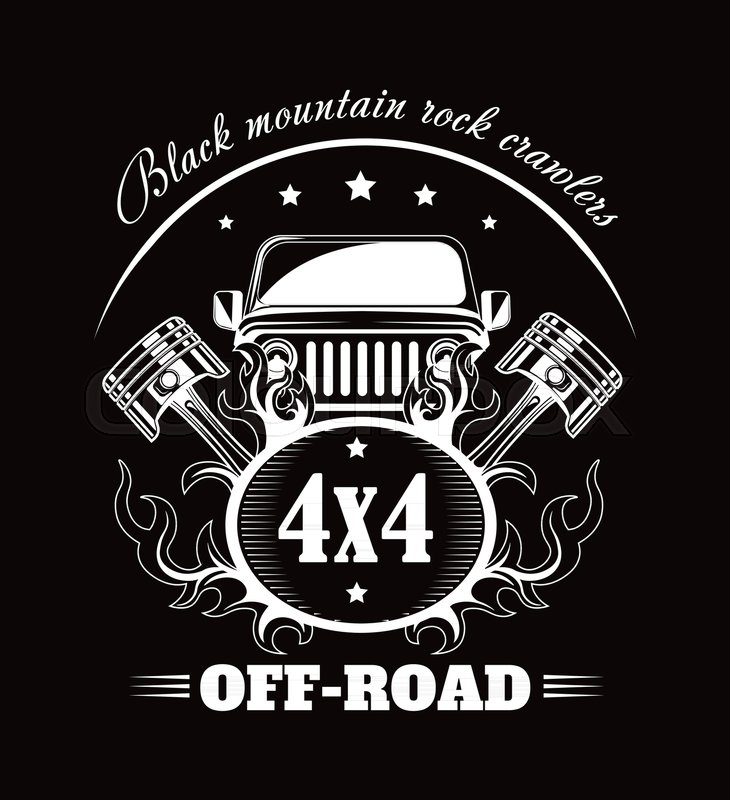 730x800 Off Road 4x4 Extreme Car Club Poster. Vector Design Of Off Road