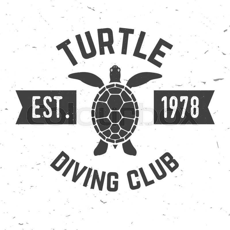 800x800 Turtle Diving Club. Vector Illustration. Concept For Shirt Or Logo