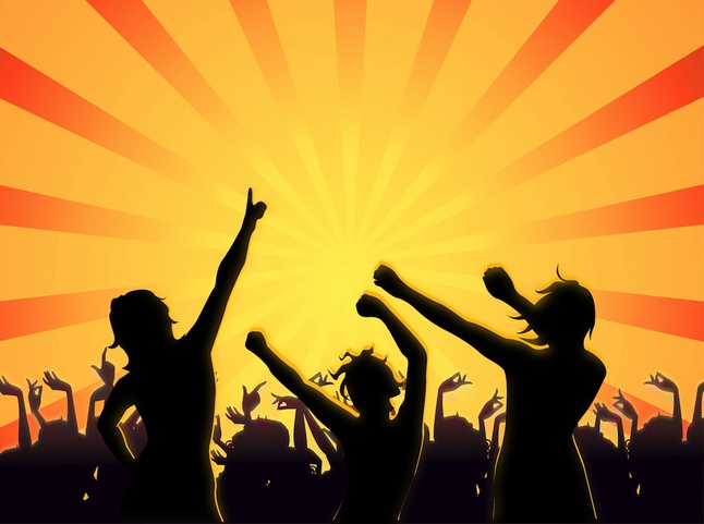 646x481 Club Party People Celebration Silhouettes Vector Free Download