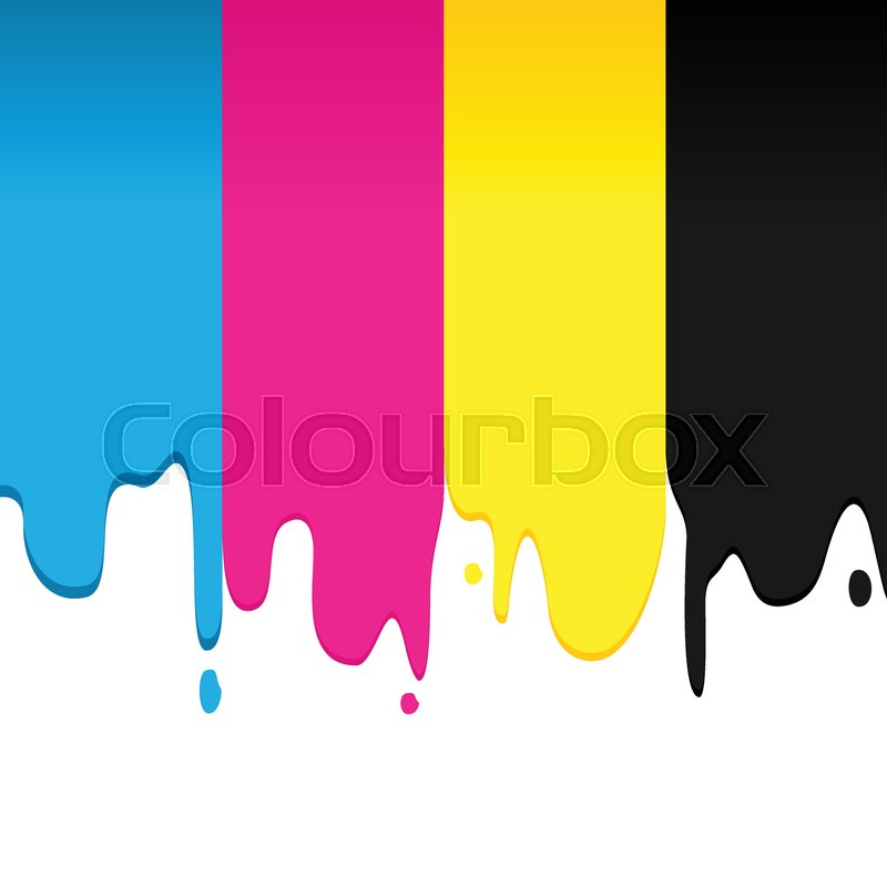 800x800 Cmyk Paint Dripping Vector Graphic Background Design Stock
