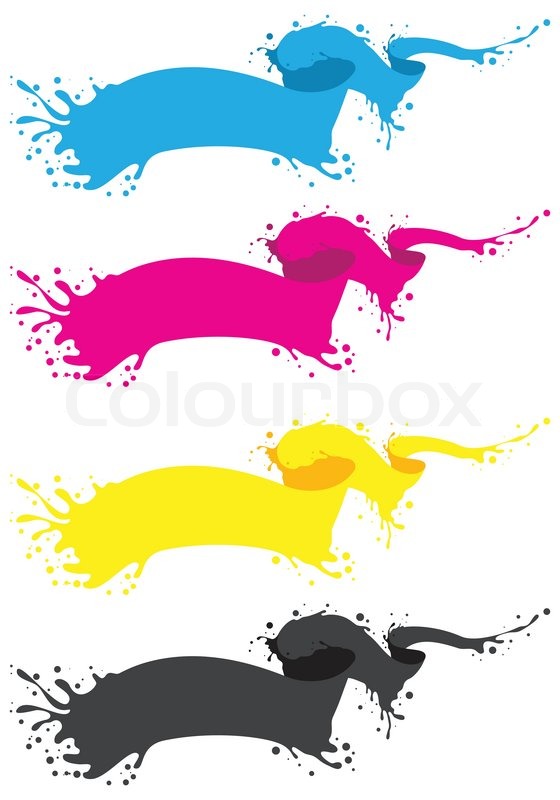 560x800 Vector Four Liquid Banner In Cmyk Colors Stock Vector Colourbox