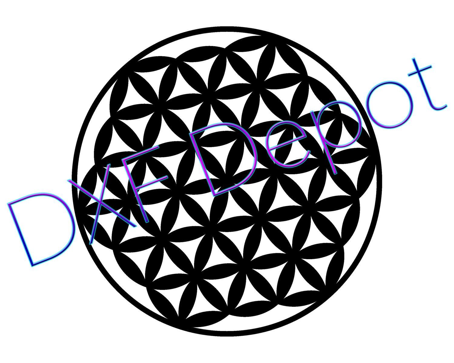 1500x1200 Flower Of Life .dxf Format.