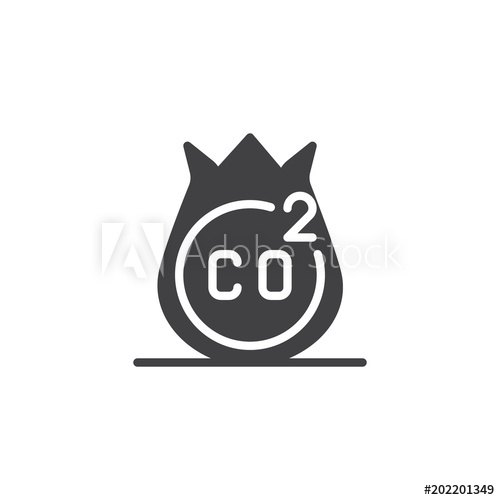 500x500 Co2 Vector Icon. Filled Flat Sign For Mobile Concept And Web