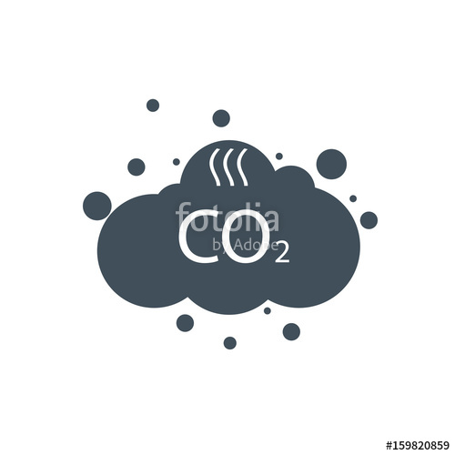 500x500 Co2 Emissions Icon Cloud Vector Stock Image And Royalty Free