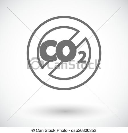 450x470 Co2 Icon. Single Flat Icon On White Background. Vector Illustration.