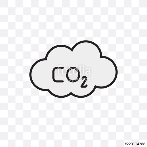 500x500 Co2 Vector Icon Isolated On Transparent Background, Co2 Logo