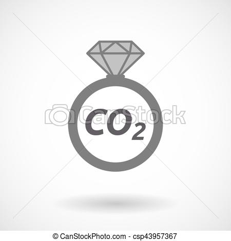 450x470 Isolated Ring With The Text Co2. Illustration Of An Isolated