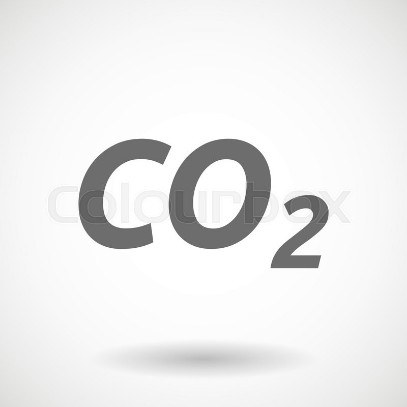 800x800 Isolated Vector Illustration Of The Text Co2 Stock Vector