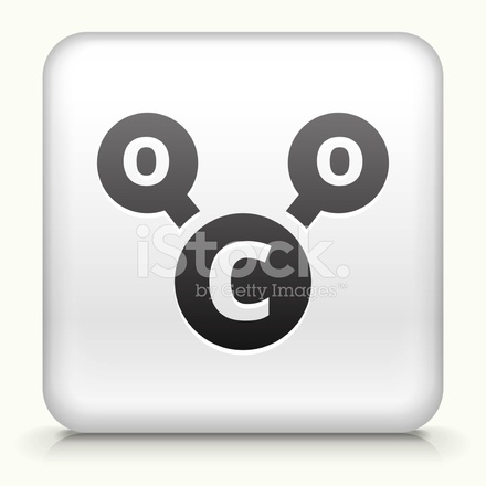 440x440 Square Button With Co2 Chemical Royalty Free Vector Art Stock