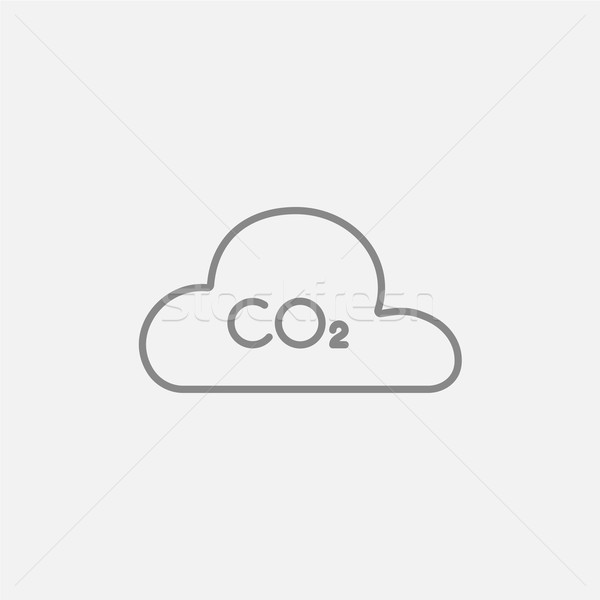 600x600 Co2 Sign In Cloud Line Icon. Vector Illustration Andrei Krauchuk