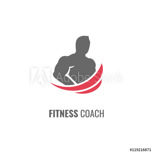 500x500 Fitness Coach Logo Or Icon.