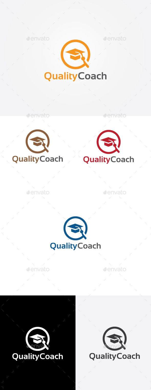 590x1521 Quality Coach Logo Vector Eps