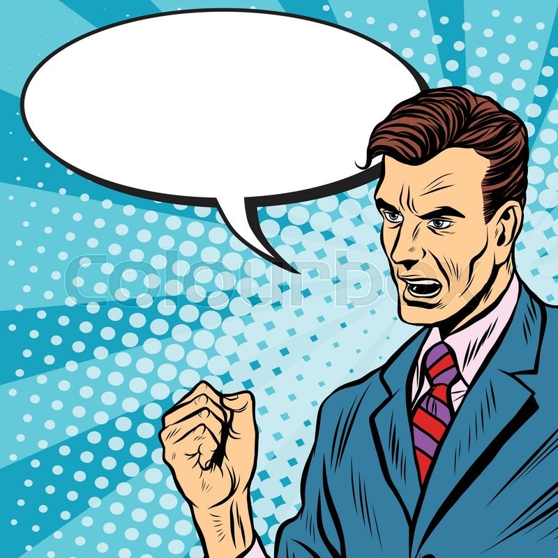 800x800 Male Speaker Politician Businessman Pop Art Retro Style. Political