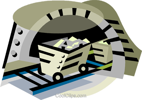 480x337 Coal Mining Royalty Free Vector Clip Art Illustration Vc001395