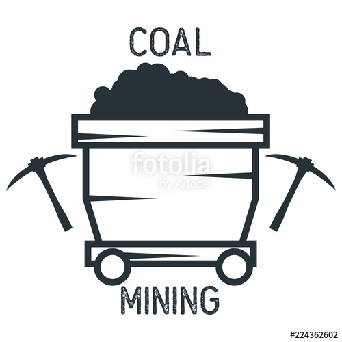 500x500 Coal Mining Insignia. Vector Illustration Stock Image And Royalty