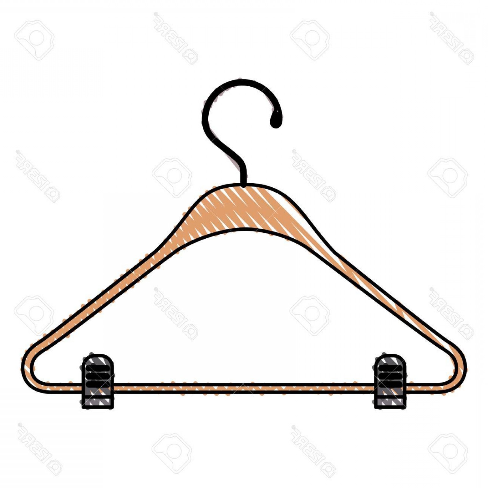 1560x1560 Photostock Vector Colored Crayon Silhouette Of Clothes Hanger