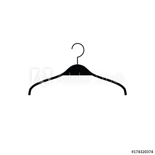 500x500 Black Hanger Vector Illustration