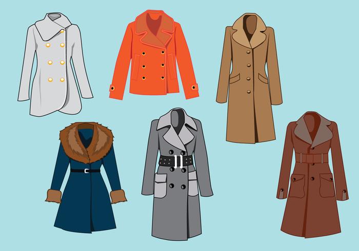 700x490 Elegant Winter Coat Vector