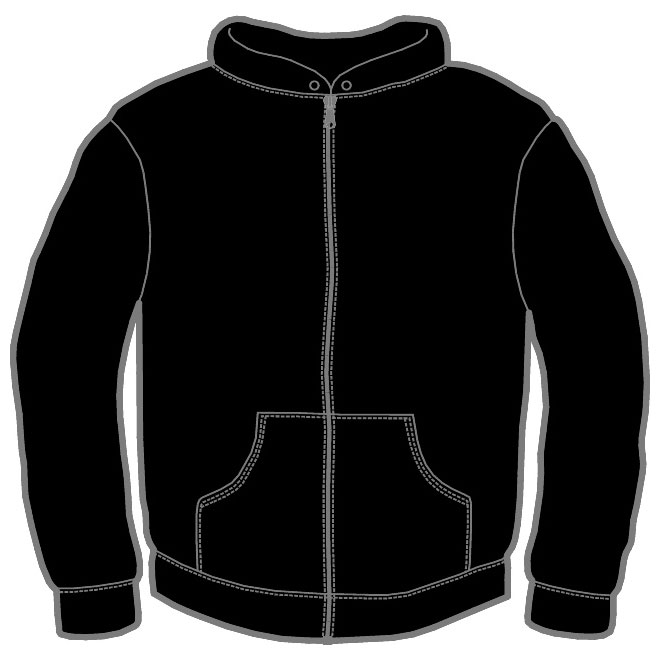 660x660 Jacket With Zipper Vector Image