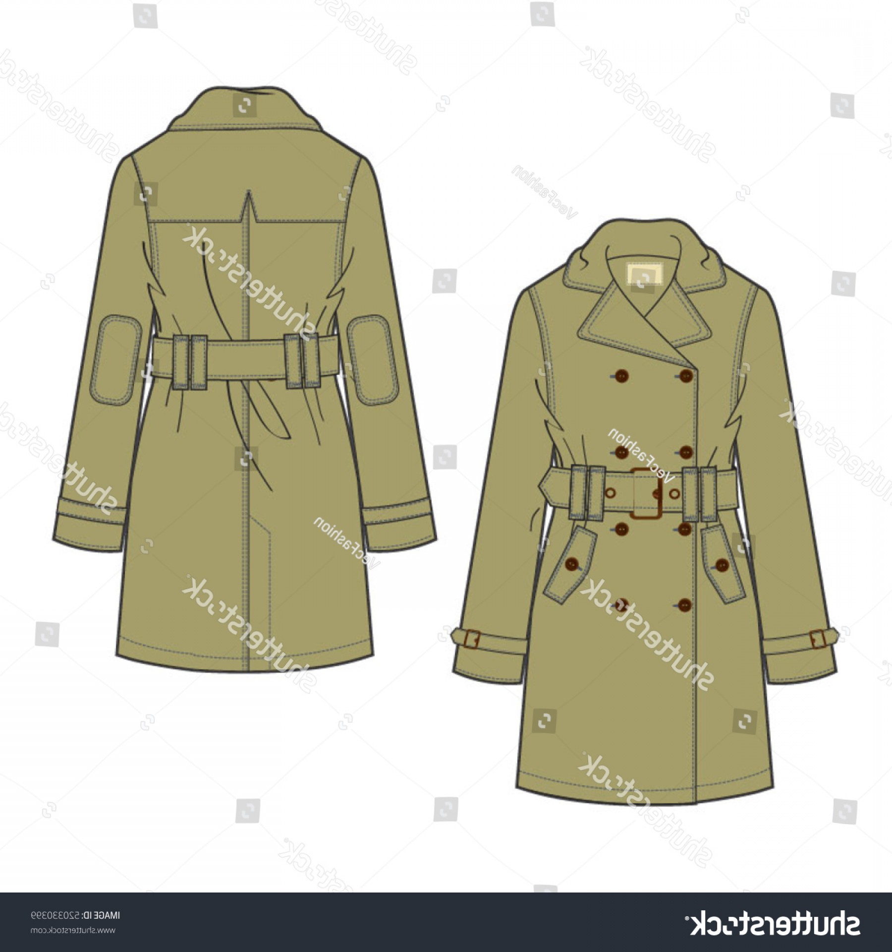 1800x1920 Classic Trench Coat Vector Template Shopatcloth