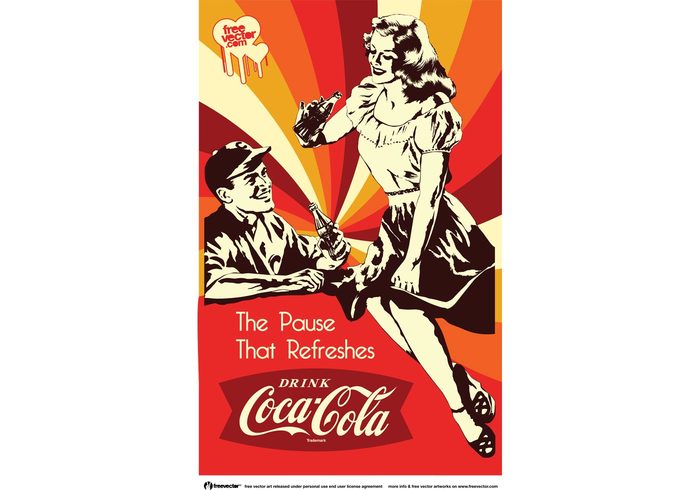 700x490 Vintage Coca Cola Poster Vector