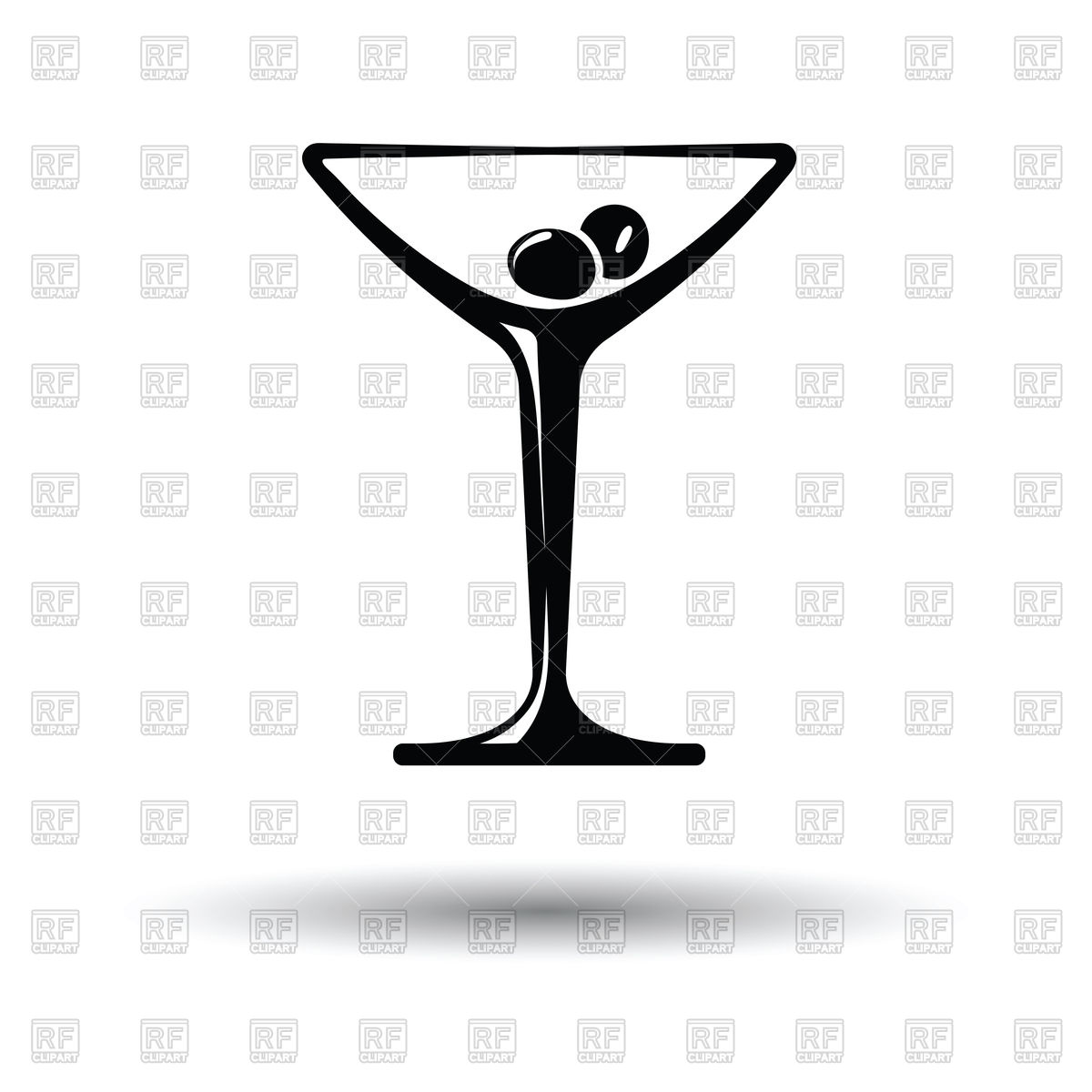 1200x1200 Cocktail Glass Icon Vector Image Vector Artwork Of Food And