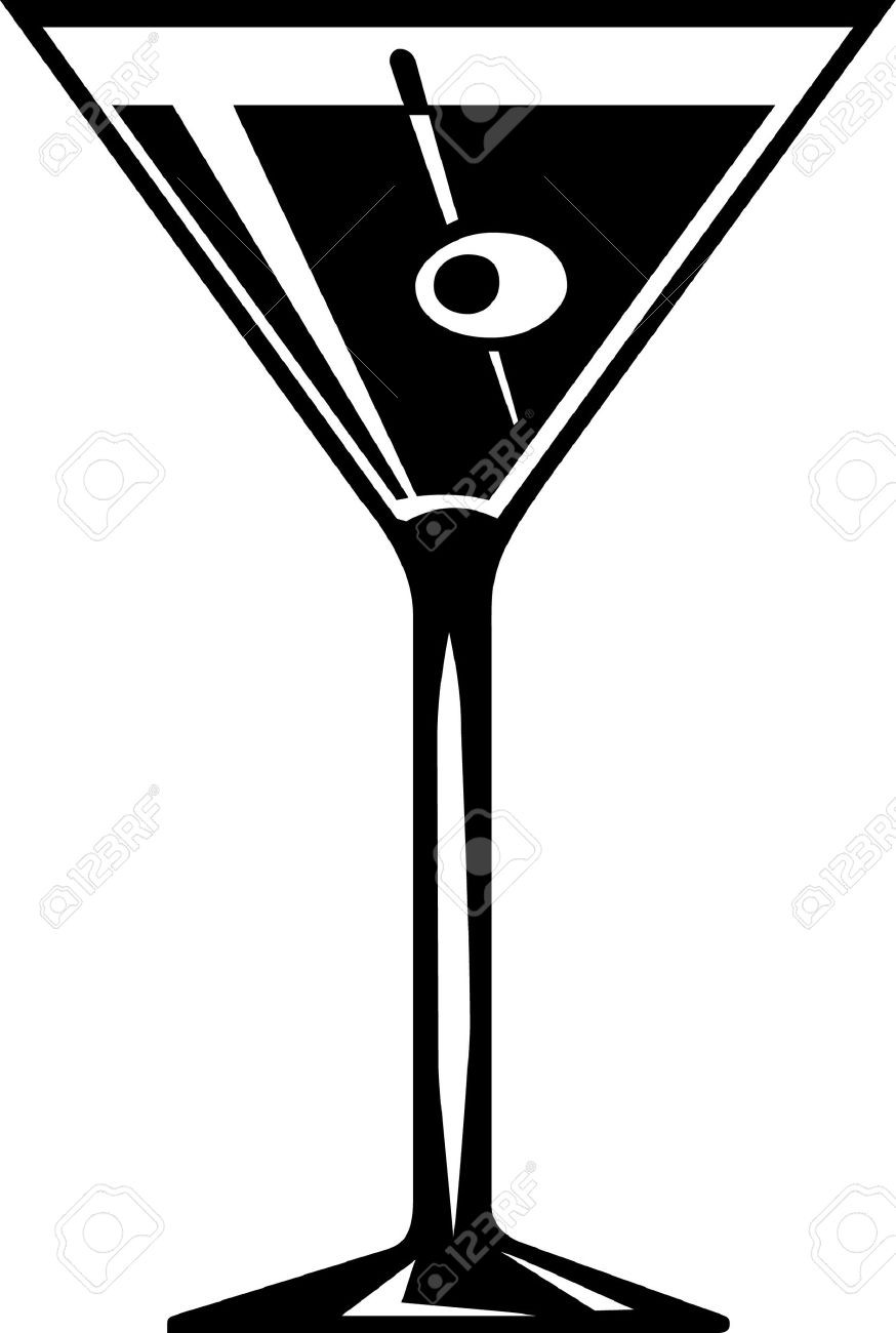 874x1300 Margarita Glass Vector