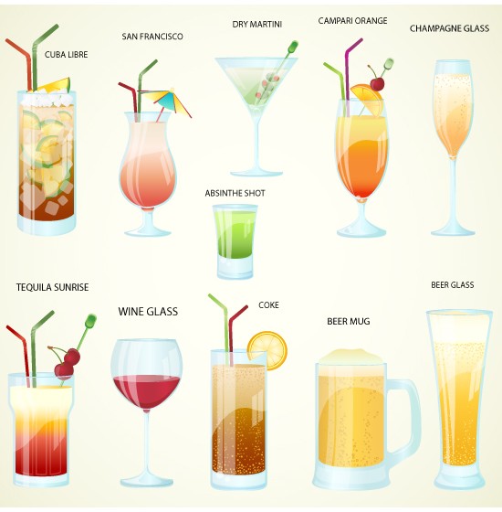 550x560 Cocktail Vector Collection