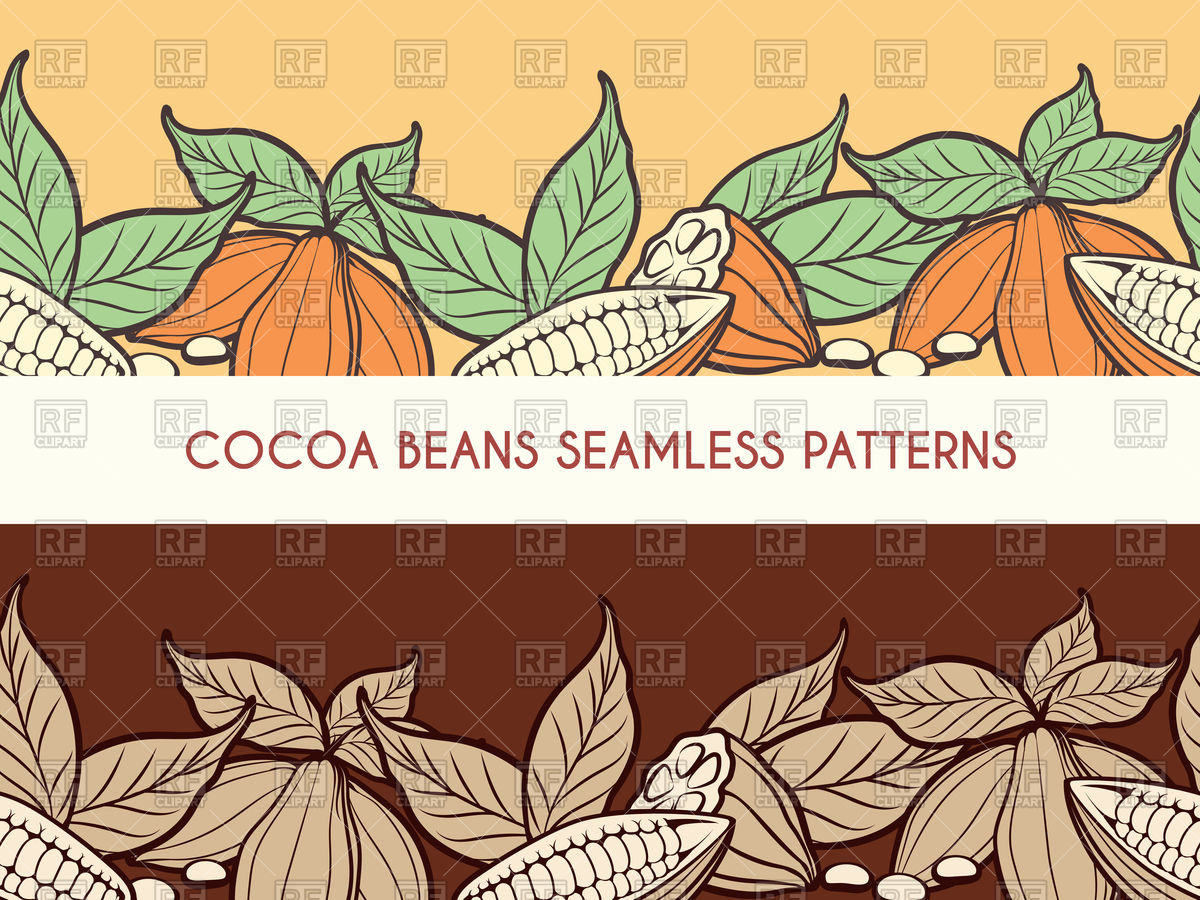 1200x900 Cocoa Beans Seamless Patterns Vector Image Vector Artwork Of