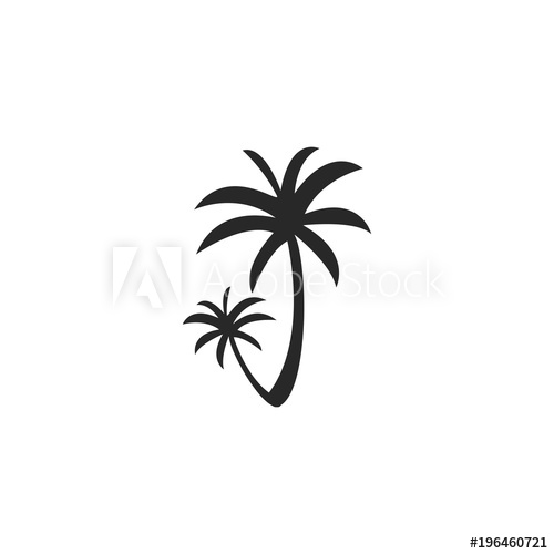 500x500 Coconut Tree Icon. Palm Tree Vector Illustration