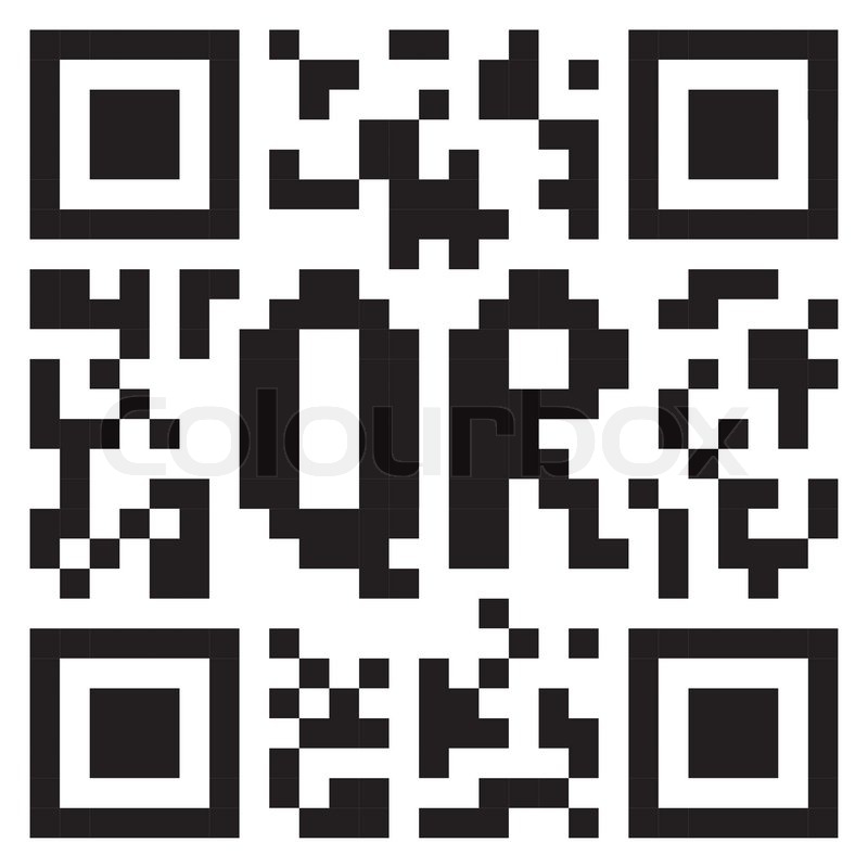 800x800 Monochrome Qr Code Abstract Template Stock Vector Colourbox