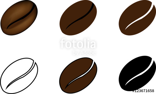 500x304 Coffee Bean, Vector Illustration Stock Image And Royalty Free