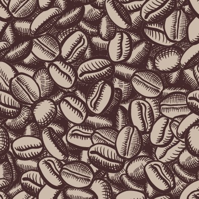 395x395 Creative Coffee Beans Pattern Vector Grephics Free Vector In