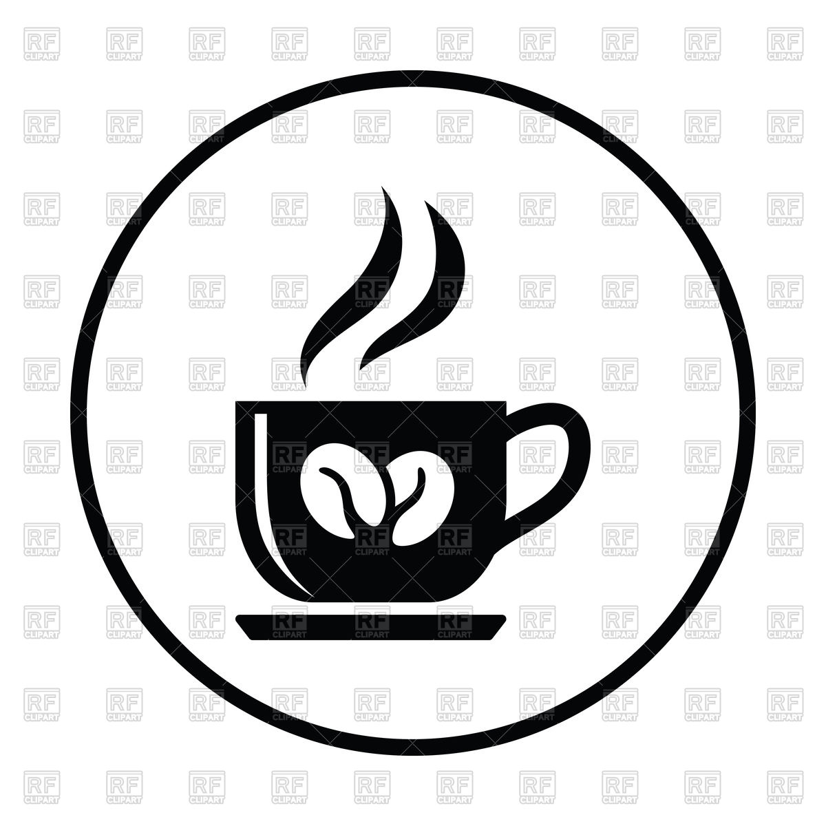 1200x1200 Coffee Cup Icon On White Background Vector Image Vector Artwork