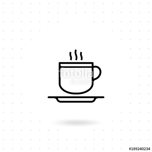 500x500 Coffee Mug Icon. Coffee Cup, Tea Cup Icons In Line Style Design