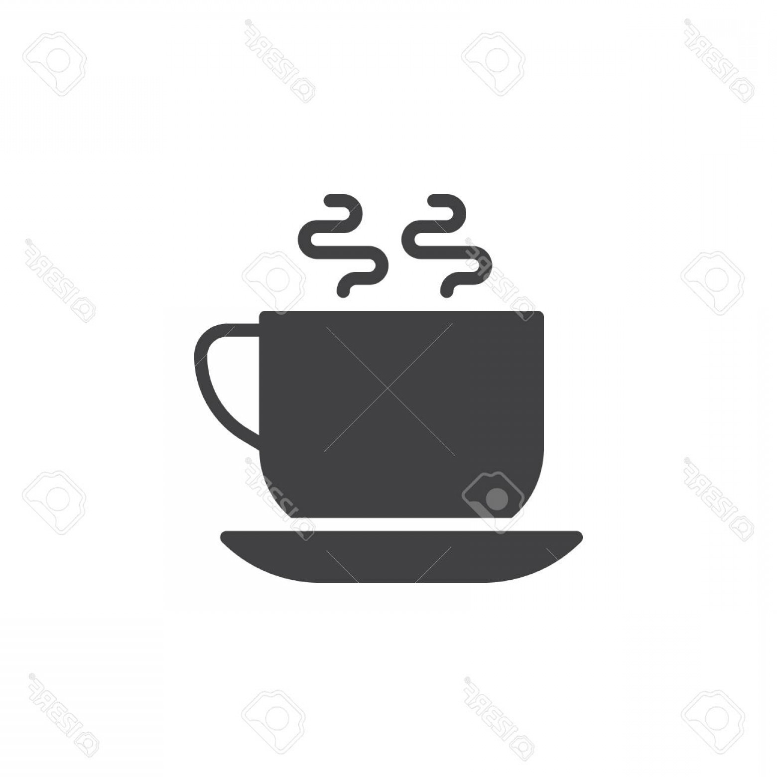 1560x1560 Photostock Vector Hot Coffee Cup Icon Vector Filled Flat Sign