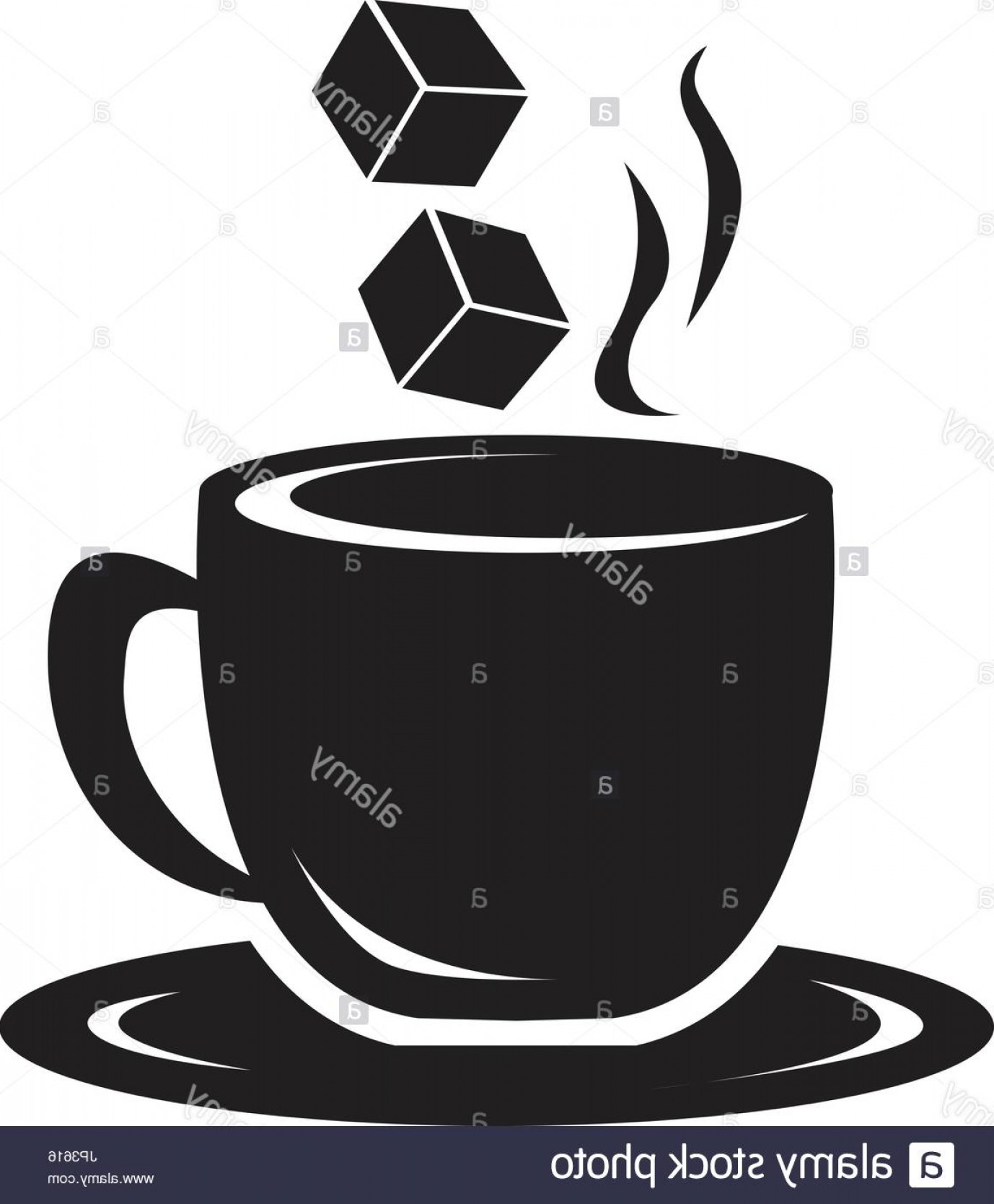 1378x1668 Stock Photo Coffee Cup Icon With Sugar Cubes Silhouette On White