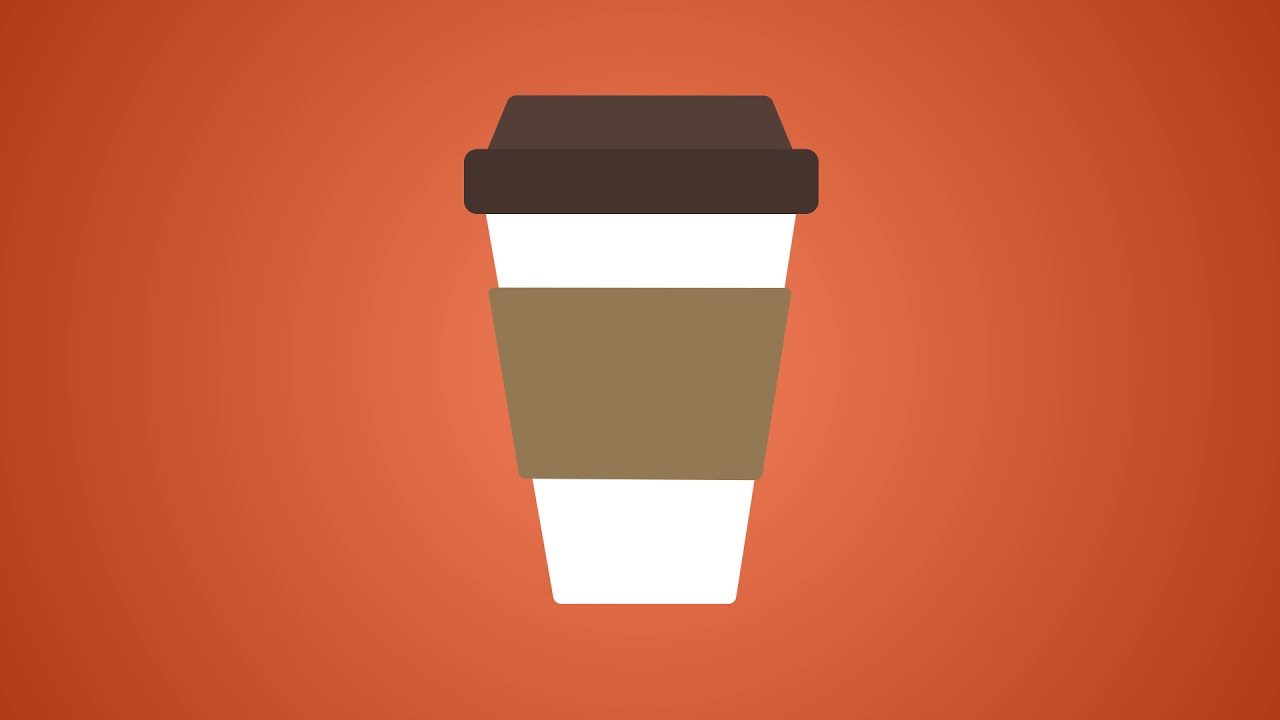1280x720 2d Coffee Cup Vector Animated Icon