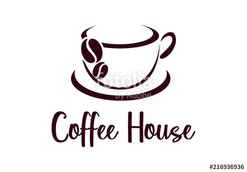 500x350 Coffee Cup Vector Logo Design. Cafe Icon Symbol Stock Image And