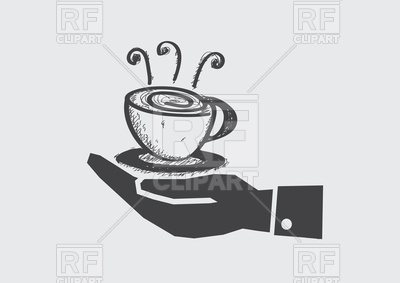 400x283 Hand Holding Coffee Cup Vector Image Vector Artwork Of Food And