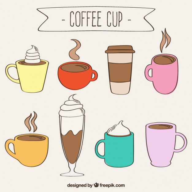 626x626 Hand Drawn Coffee Cups Vector Free Download