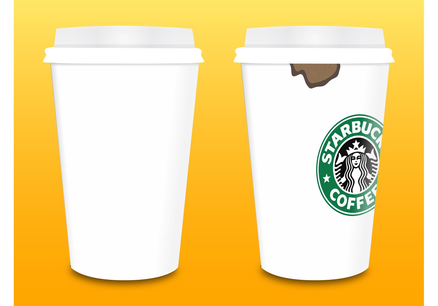 1400x980 Starbucks Coffee Cups Vector