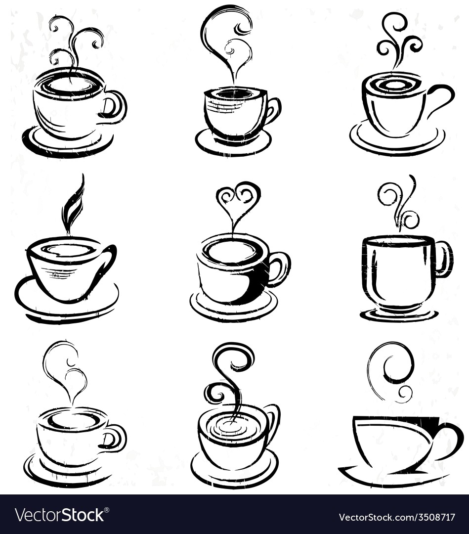 949x1080 Abstract Hand Drawn Coffee Cup Vector 3508717 13 Drawing