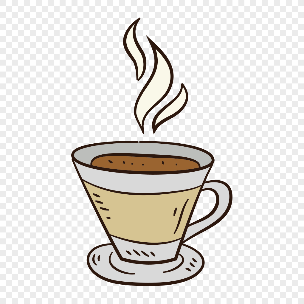 1020x1020 Hand Painted Watercolor Coffee Cup Vector Material Png