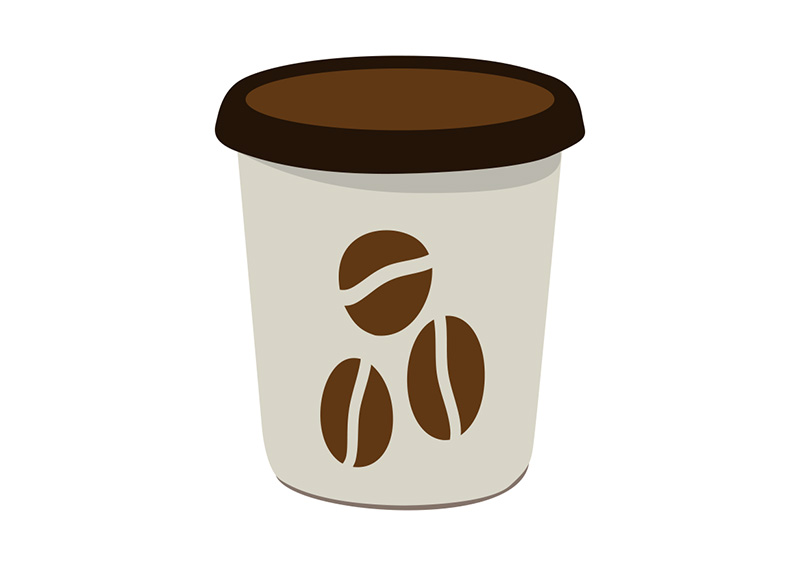800x566 Flat Paper Coffee Cup Vector
